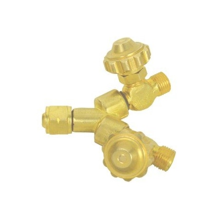 Gentec CGA ADAPTER, VALVES, Y Conn Acet LH W/ Val 24-0112